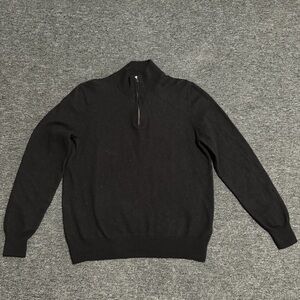 Christian Lacroix Men’s Black Half-zip Merino Sweater